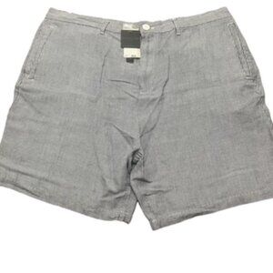New Magaschoni Linen Bermuda Golf Shorts‎ Mens Size 36 Blue NWT